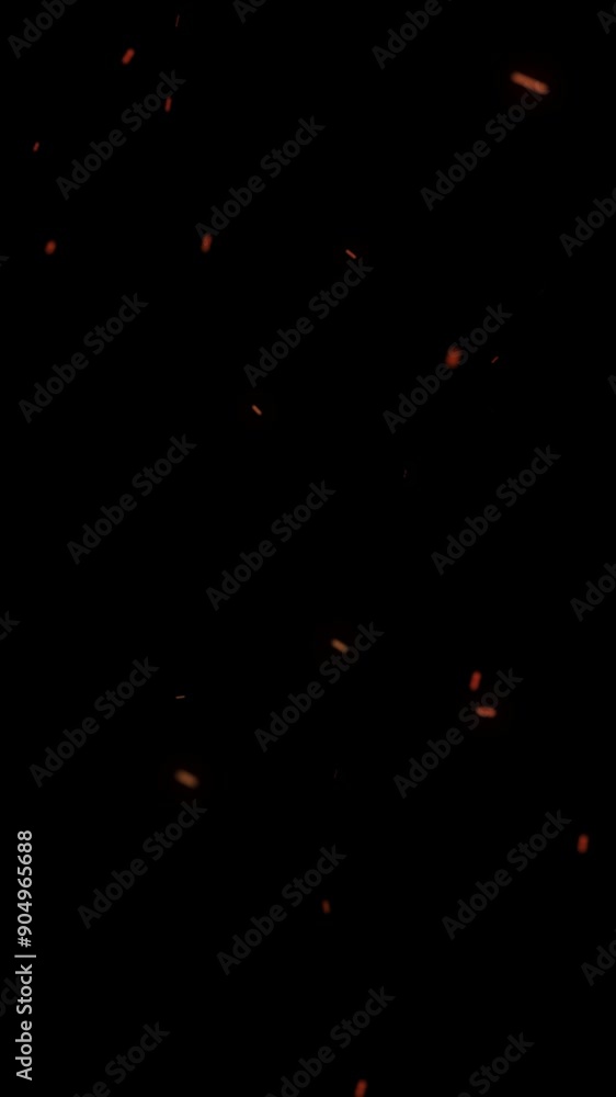 Vertical Animation of sparks from fire on a transparent background. Alpha channel. Vertical Animation of sparks from fire on a transparent background. Alpha channel.