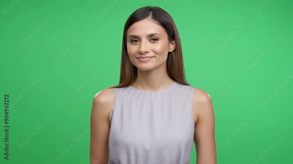 Smiling Woman Posing Against green screen background with Ai generated.
Smiling Woman Posing Against green screen background with Ai generated.