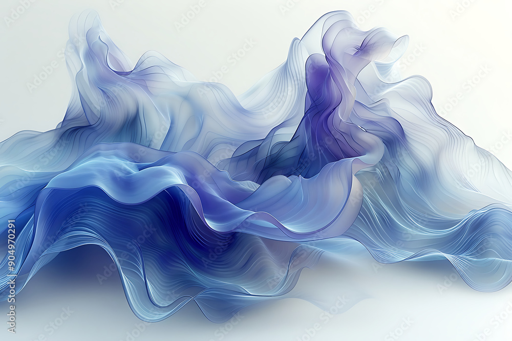 Singular intricately flowing colored smoke stream digital painting. Singular intricately flowing colored smoke stream digital painting.
