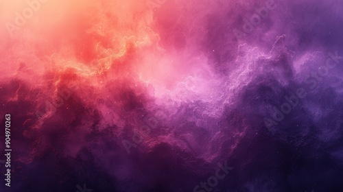 A Beautifully Vibrant Abstract Composition Featuring Purple and Orange Cloudy Scenery