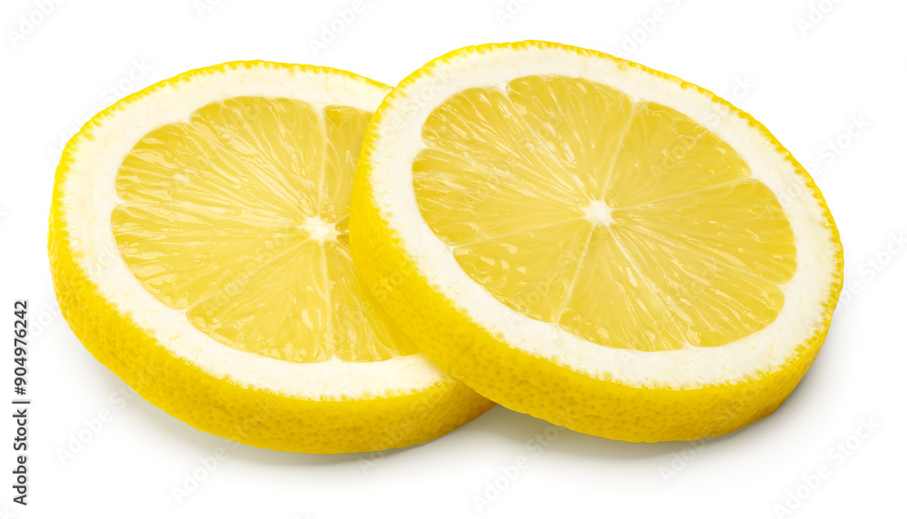sliced lemon isolated on white background. clipping path sliced lemon isolated on white background. clipping path