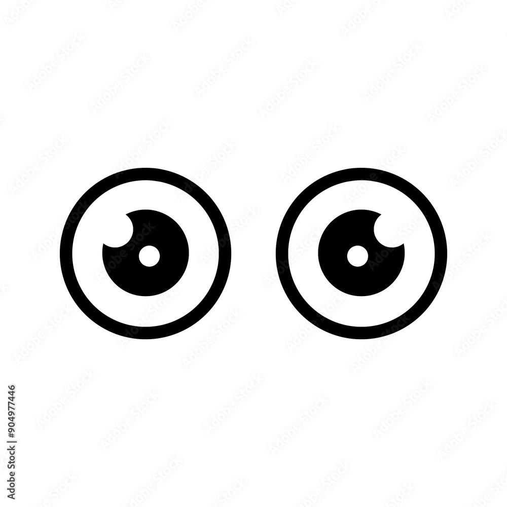 Cute cartoon eye icon with simple and modern design Cute cartoon eye icon with simple and modern design