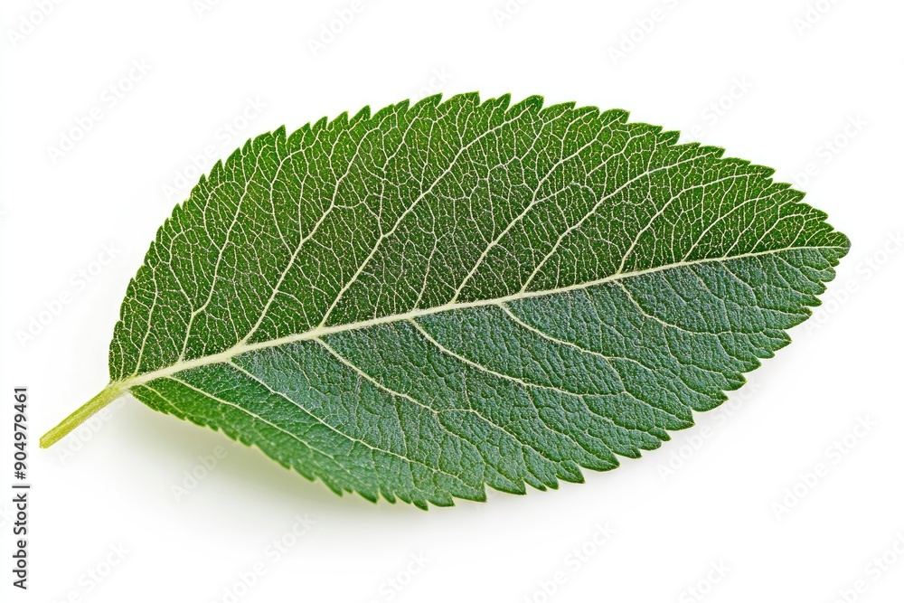 Apple Leaf, isolated on white background, full depth of field, ai Apple Leaf, isolated on white background, full depth of field, ai