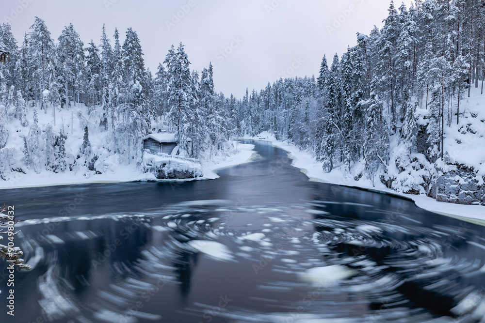 winter landscape. Oulanka national park. Finland