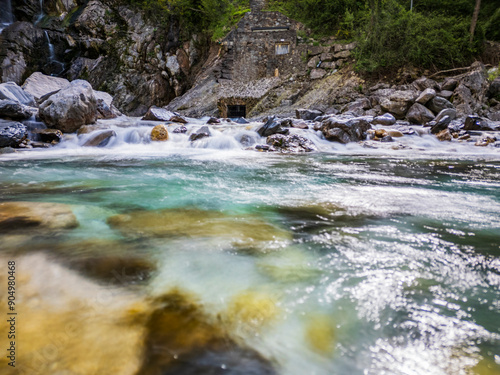 Crosis Falls. A journey between nature and engineering. Friuli to discover. photo