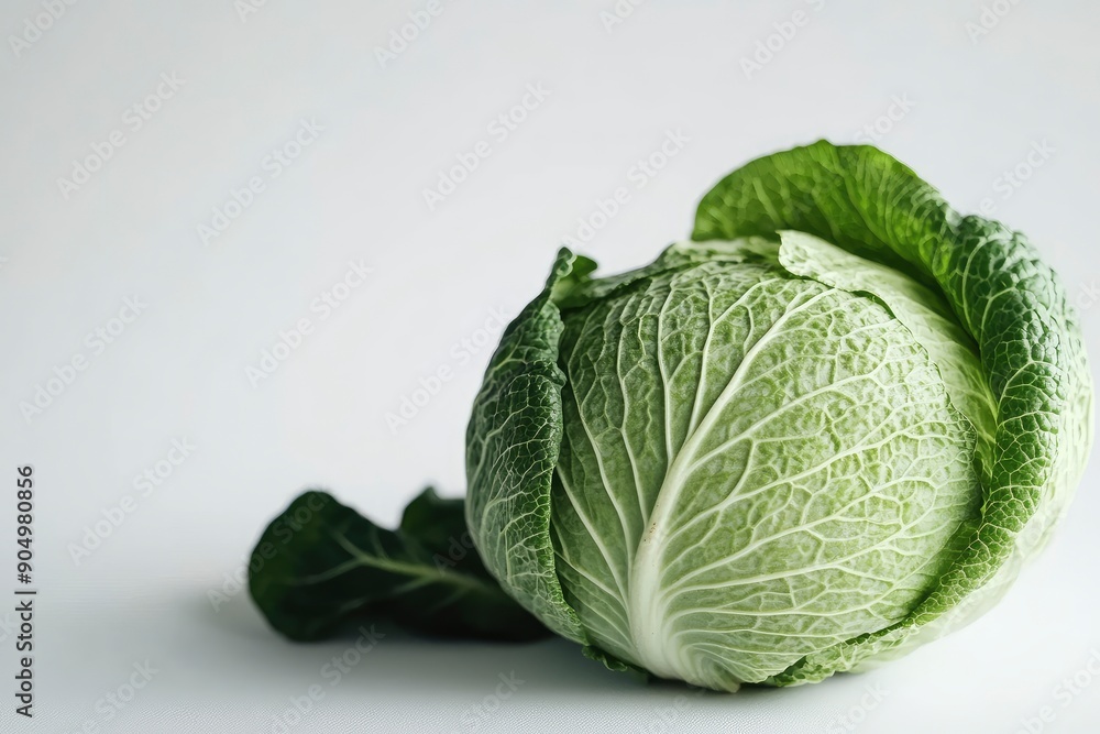 Fototapeta premium cabbage isolated on white background, full depth of field, ai