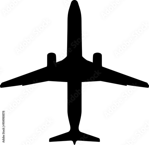 Airplane silhouette clipart design illustration