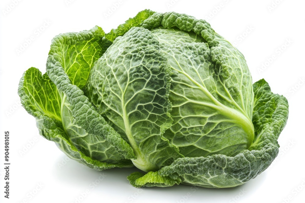 cabbage isolated on white background, full depth of field, ai cabbage isolated on white background, full depth of field, ai
