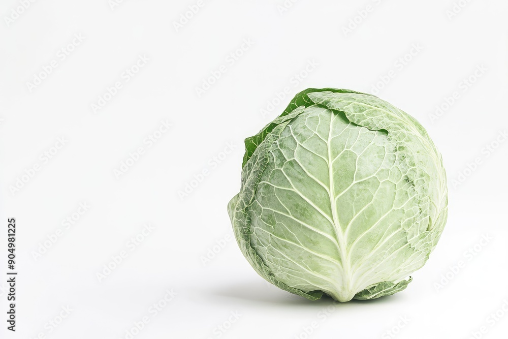 cabbage isolated on white background, full depth of field, ai cabbage isolated on white background, full depth of field, ai