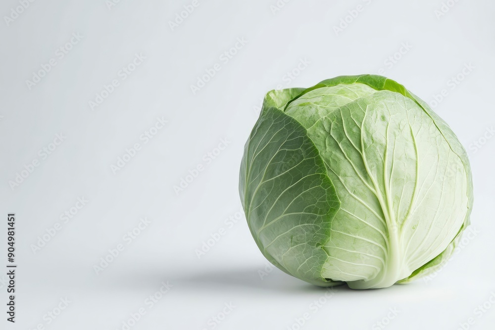 cabbage isolated on white background, full depth of field, ai cabbage isolated on white background, full depth of field, ai