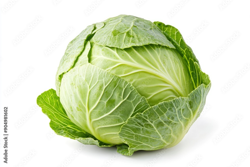 cabbage isolated on white background, full depth of field, ai cabbage isolated on white background, full depth of field, ai