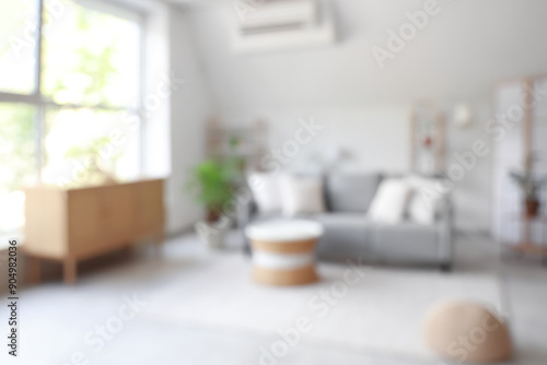 Blurred modern living room ...