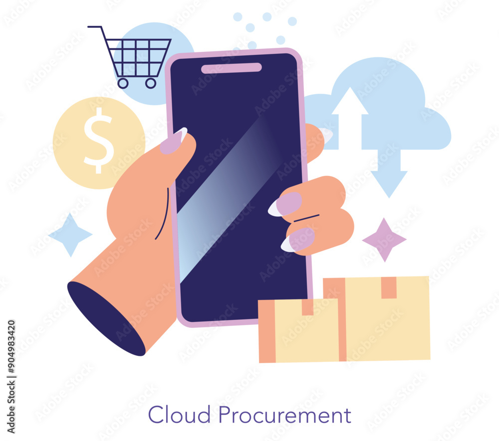 Purchasing Innovation. Flat Vector Illustration Purchasing Innovation. Flat Vector Illustration