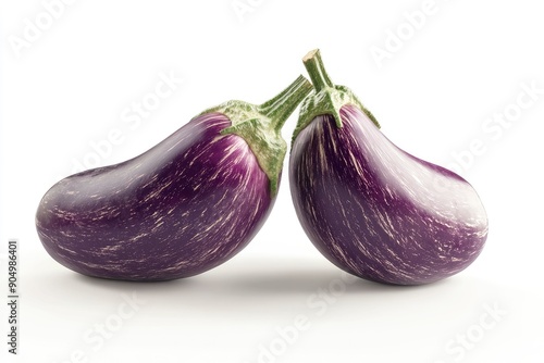 Wallpaper Mural Eggplant isolated on white background, full depth of field, ai Torontodigital.ca