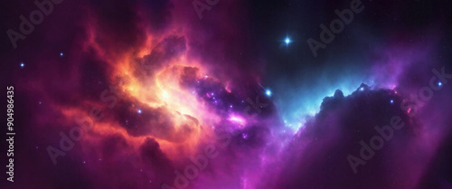 Deep space nebula star sci-fi background