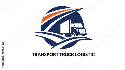 Abstract Transport Truck Logistic with fully editable and high quality file