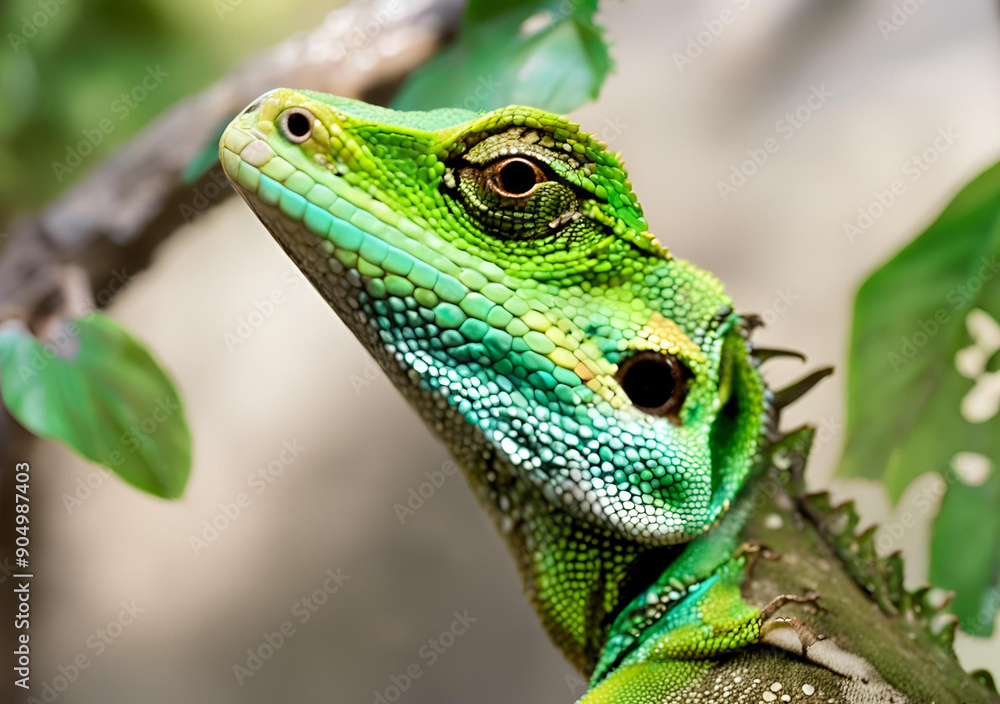 Obraz premium Serene Green Gaze