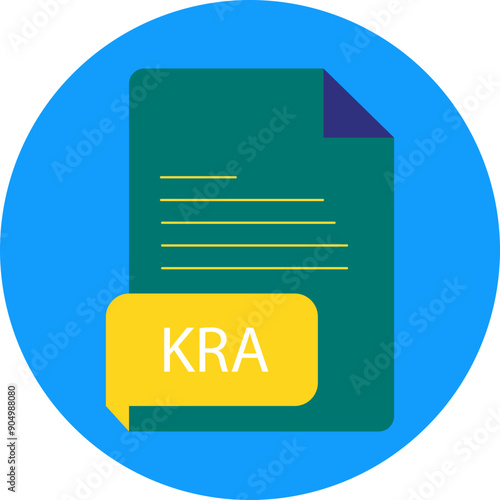 KRA File extension icon black color crisp corners circular shape