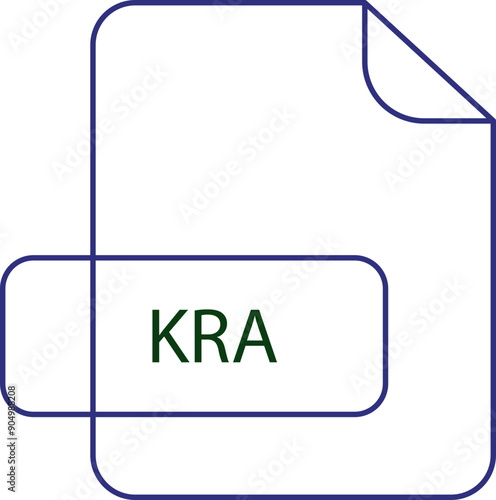 KRA File extension icon RAW thicker outline