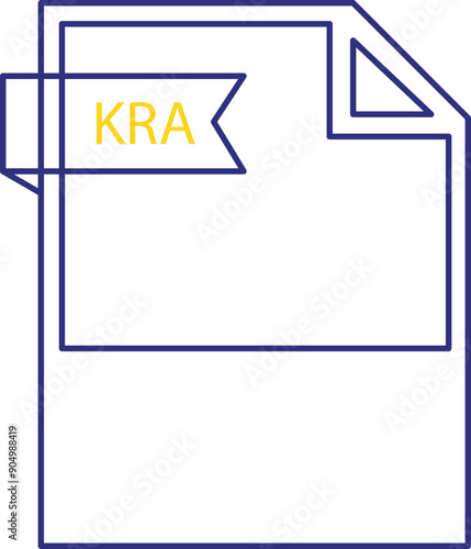 KRA File format icon black outline