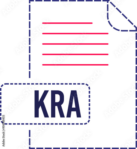 KRA File format icon dashed outline