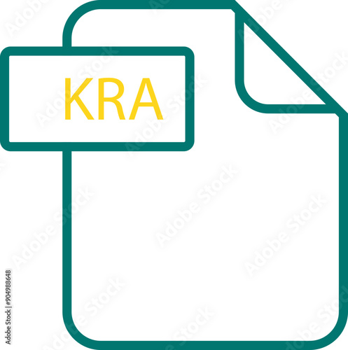 KRA File format icon rounded shapes outline