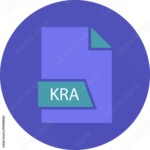 KRA File format icon space in shapes and circular shape outside