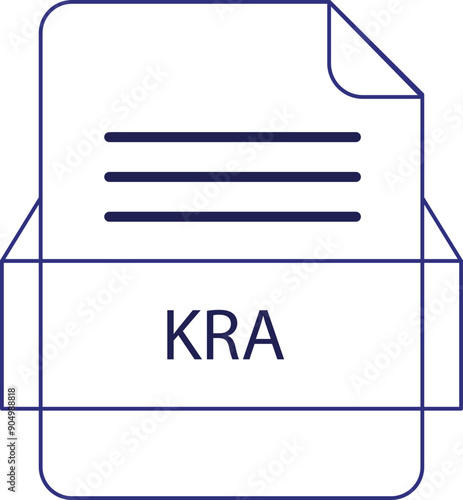 KRA File icon black outline