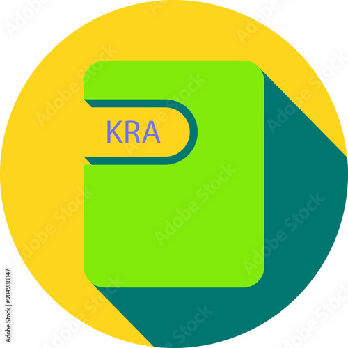KRA File icon black shadow with rounded corners in circular shape