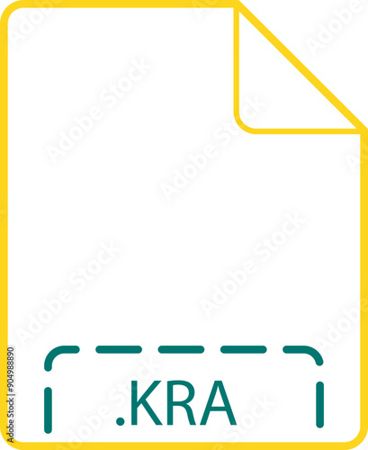 KRA File icon deep rounded outline