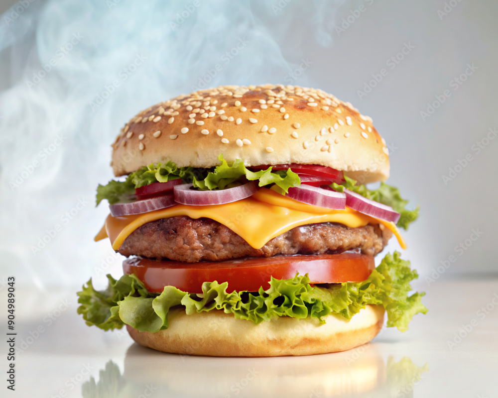 hamburger on a plate, burger, food, cheeseburger, cheese, beef, sandwich, bread, meat, bun, lettuce, meal, fast, tomato, isolated, white, lunch hamburger on a plate, burger, food, cheeseburger, cheese, beef, sandwich, bread, meat, bun, lettuce, meal, fast, tomato, isolated, white, lunch