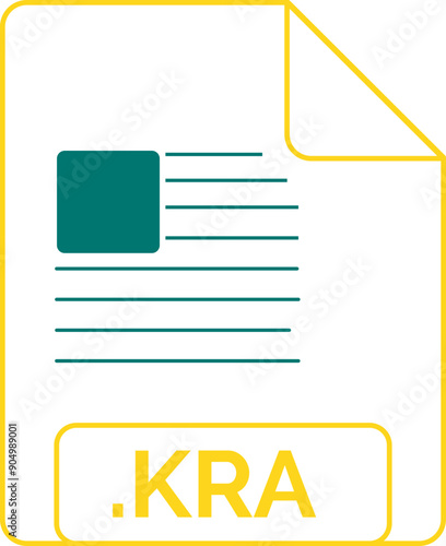 KRA File icon little lines outline