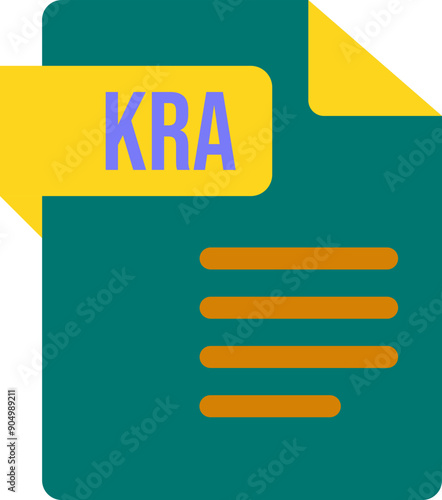 KRA File icon with dark ciolor and folded doc