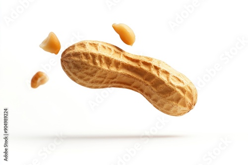 Wallpaper Mural Falling peanut isolated on white background, full depth of field , ai Torontodigital.ca