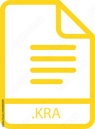 KRA File minimal icon with symbol