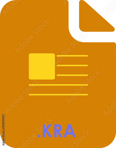 KRA inside fill icon with minimal lines and rectangle
