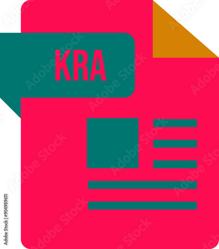 KRA ip icon sharp corners lines and rectangle with symbol