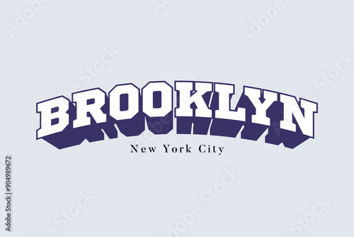Brooklyn Streetwear Graphic design vector typography for t shirt