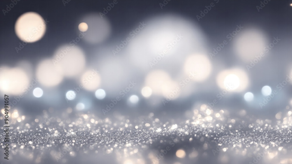 Fototapeta premium New Gray Bokeh Glowing glitter lights Wallpaper Background