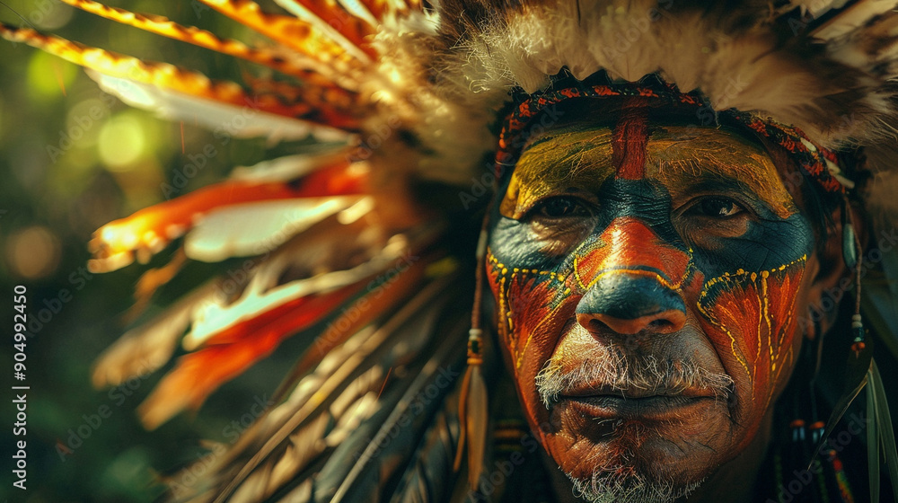 Vivid and detailed imagery capturing the essence of traditional indigenous culture, featuring people adorned in vibrant, authentic attire and elaborate headgear. The images showcase a rich cultural Vivid and detailed imagery capturing the essence of traditional indigenous culture, featuring people adorned in vibrant, authentic attire and elaborate headgear. The images showcase a rich cultural