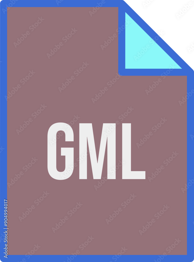 GML File icon fill crisp corner GML File icon fill crisp corner