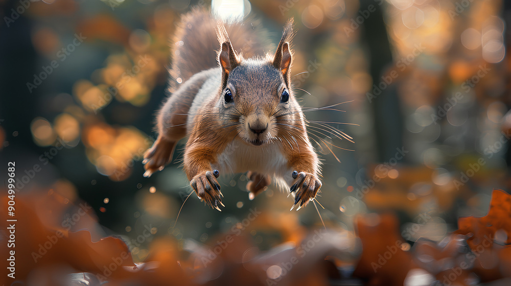photo of a squirrel flying from the top of a tree while smiling photo of a squirrel flying from the top of a tree while smiling