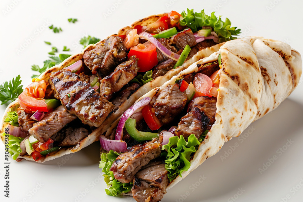 AI generated picture of tasty restaurant fastfood meal isolated on white color background generative ai AI generated picture of tasty restaurant fastfood meal isolated on white color background generative ai