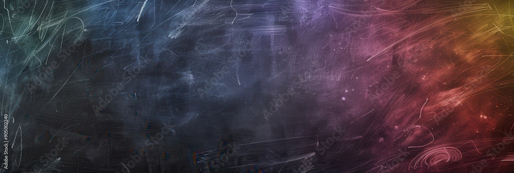 A chalkboard explodes with vibrant spirals and abstract shapes created by students during an art activity in an educational setting. Generative AI A chalkboard explodes with vibrant spirals and abstract shapes created by students during an art activity in an educational setting. Generative AI