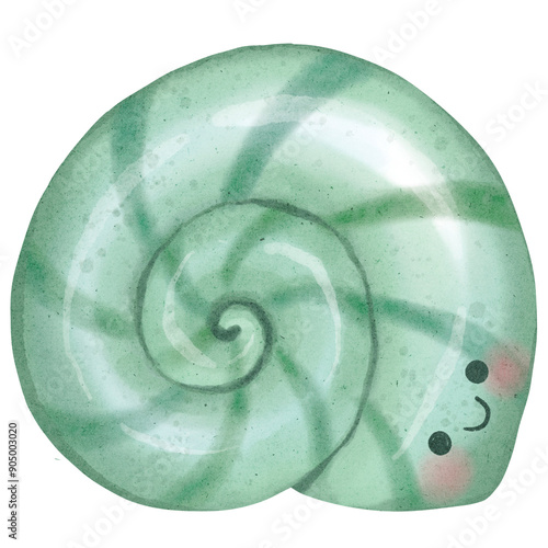 Watercolor seashell