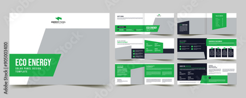 solar energy company profile landscape brochure design template 