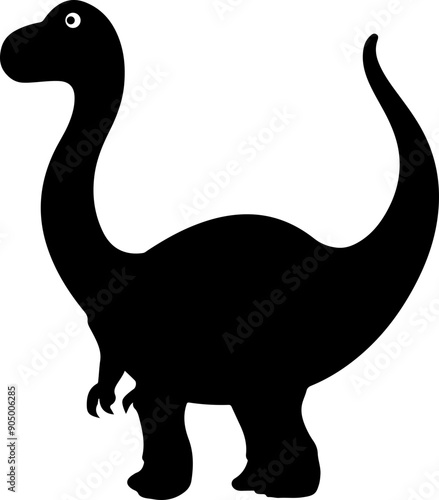 Dinosaur silhouette clipart design illustration