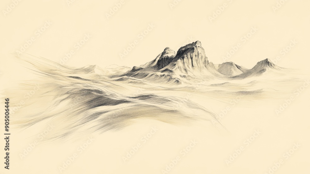 Water from the Rock,Rock with Water Flowing in Desert Landscape, Symbolizing God's Provision and Faithfulness - Biblical Illustration, Bible Wall Art, Beige Background - Exodus Water from the Rock Water from the Rock,Rock with Water Flowing in Desert Landscape, Symbolizing God's Provision and Faithfulness - Biblical Illustration, Bible Wall Art, Beige Background - Exodus Water from the Rock