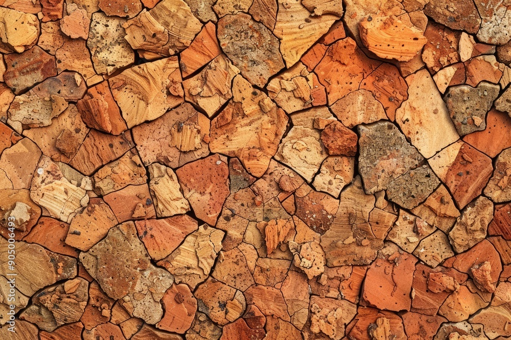 Cracked and broken terracotta tiles. A photo of cracked terracotta tiles that can be used as background for design projects. Cracked and broken terracotta tiles. A photo of cracked terracotta tiles that can be used as background for design projects.