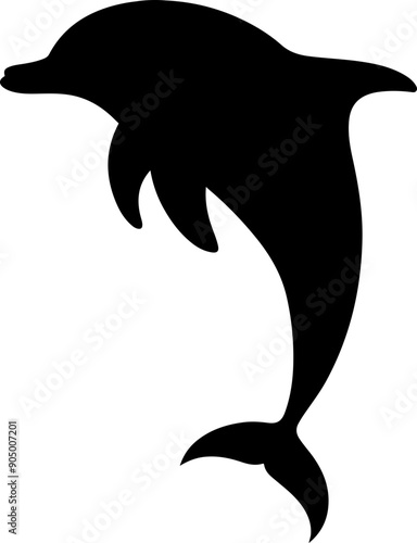 Dolphin silhouette clipart design illustration